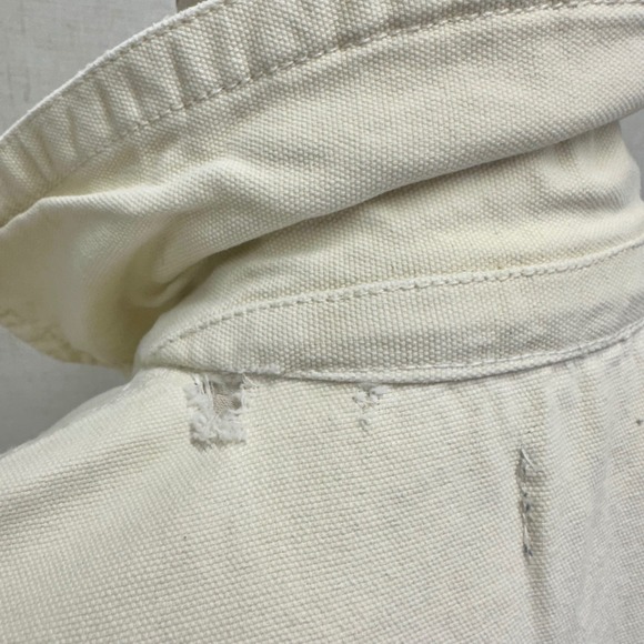 Free People Maxie Washed Coveralls Cream Denim Utility Jumpsuit Size 6 - Picture 11 of 16